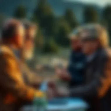 Negotiation Strategies Close-up of land negotiation discussions
