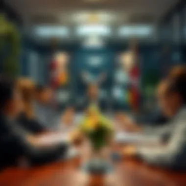 Recognizing Achievements Celebrating success in a mortgage company office
