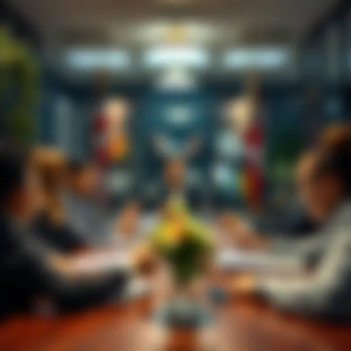 Recognizing Achievements Celebrating success in a mortgage company office
