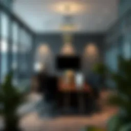 Modern office interior of a mortgage company in California