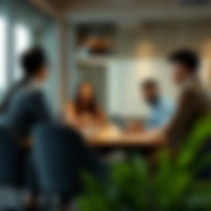 Collaborative Team Environment Team collaboration in a mortgage company meeting