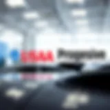 Comparison of USAA and Progressive insurance logos