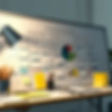 Crafting a Visionary Business Strategy A strategic planning board filled with ideas and notes