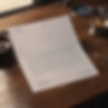 An elegant letter of intent document laid out on a wooden desk.