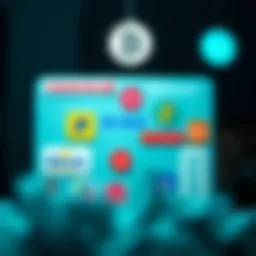 Illustration of various bank logos