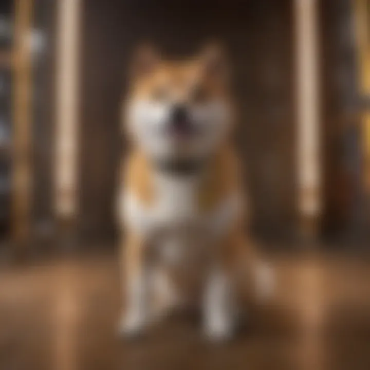 Visual depiction of blockchain technology supporting Shiba Inu.