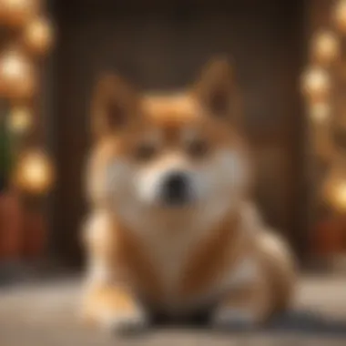 Conceptual illustration of Shiba Inu cryptocurrency symbolizing its rise from meme culture.