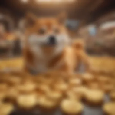 Graphical representation of Shiba Inu's market dynamics and trading volume.