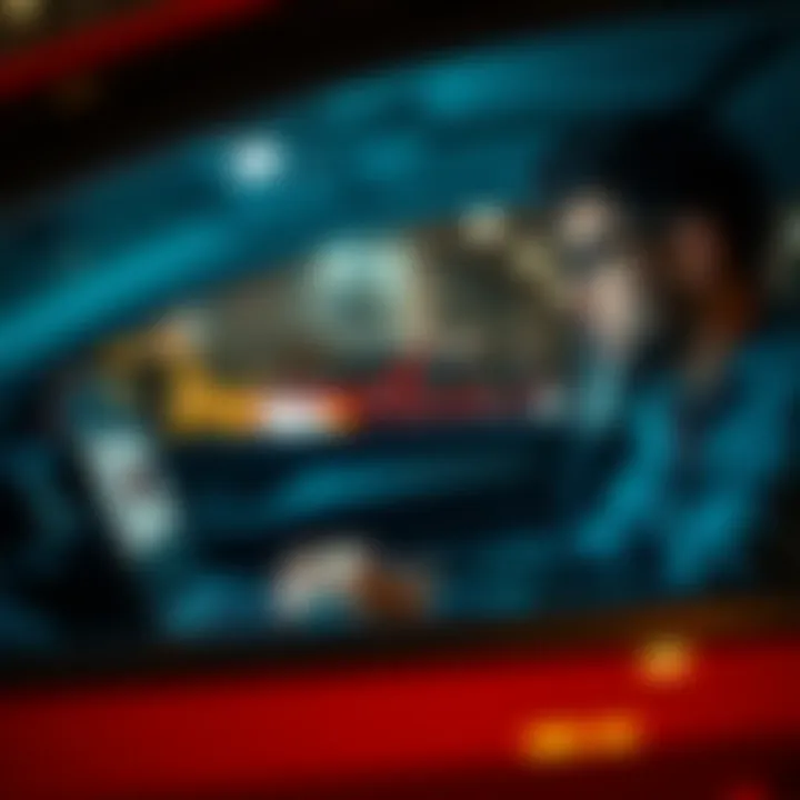 A person researching cars on a laptop