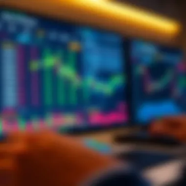 Trade Summaries Dashboard Dashboard of a stock trading platform displaying trade summaries