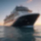 A luxurious cruise ship on a tranquil ocean