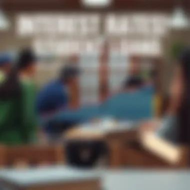 Graphic showing interest rates and their impact on student debt