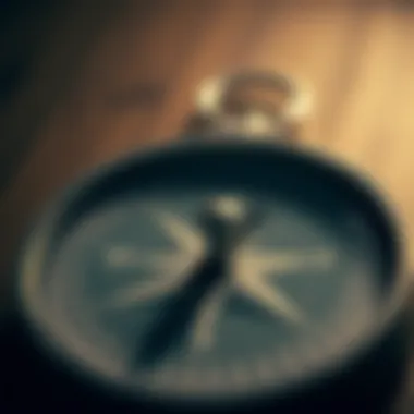 Finding Direction in Career Transition A compass indicating direction towards new opportunities