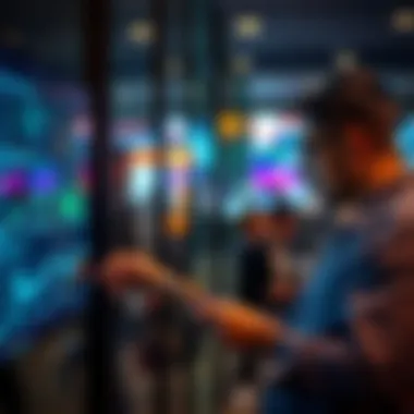 Market Insights for Career Change A person analyzing market trends on a digital device