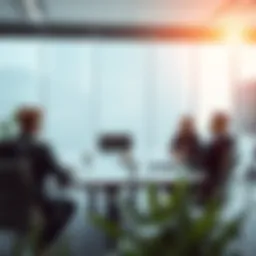 A strategic meeting in a modern office setting