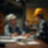 Contractor and client discussing terms