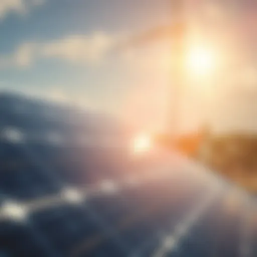 Harnessing Solar Energy Solar panels harnessing sunlight for energy