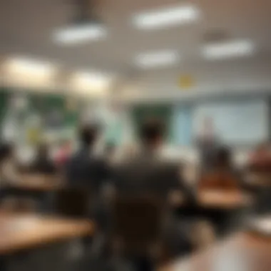 Real Estate Education Environment A classroom setting with a real estate instructor