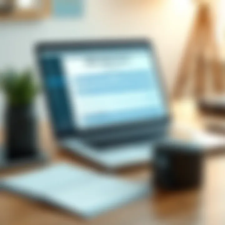 Navigating the SBA Loan Application An open laptop displaying a loan application form on a desk