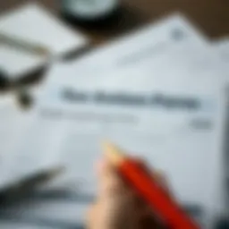 Tax extension application paperwork