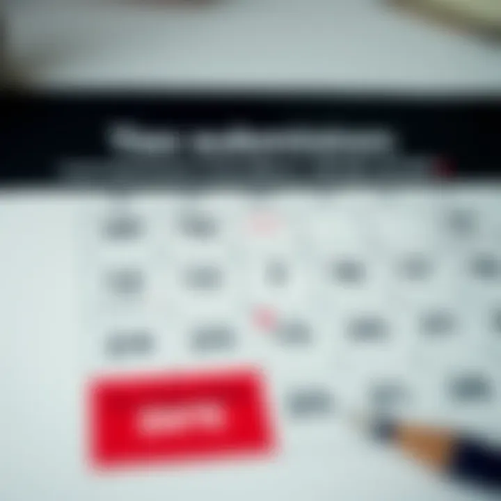 Tax submission calendar highlighting extension deadlines