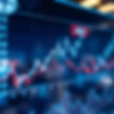 A stock market graph showcasing upward trends and fluctuations.