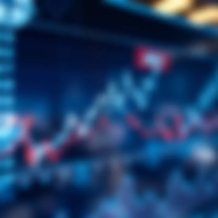 A stock market graph showcasing upward trends and fluctuations.