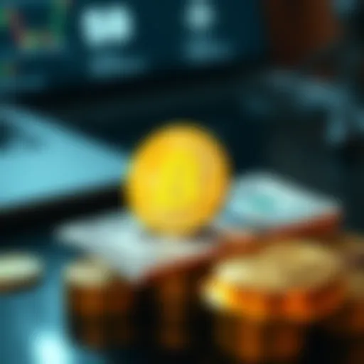 Digital Currency Conversion Illustration of digital currency being converted to fiat money