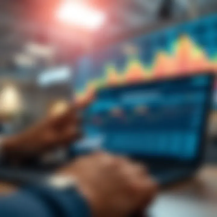 Visual representation of financial planning strategies related to share prices