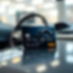 Illustration of automotive credit card features