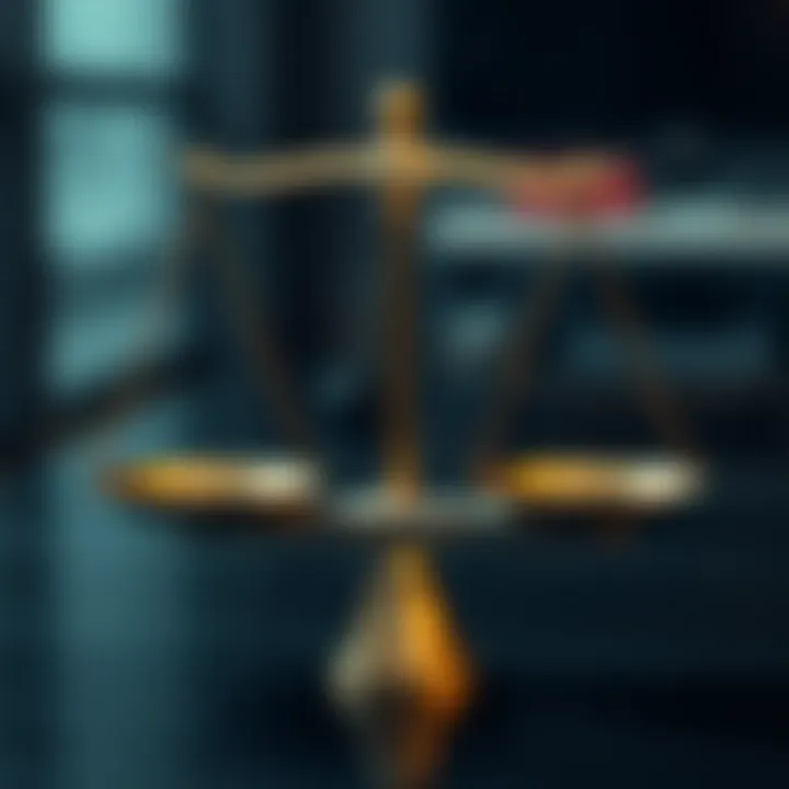 Conceptual image of a balance scale weighing pros and cons