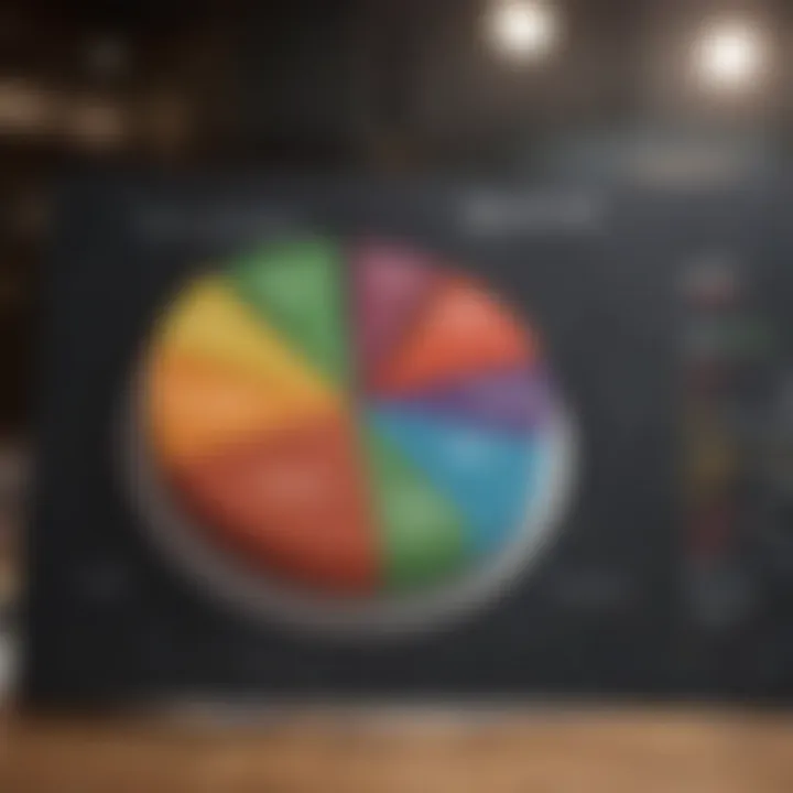 Pie chart showing the distribution of investment categories