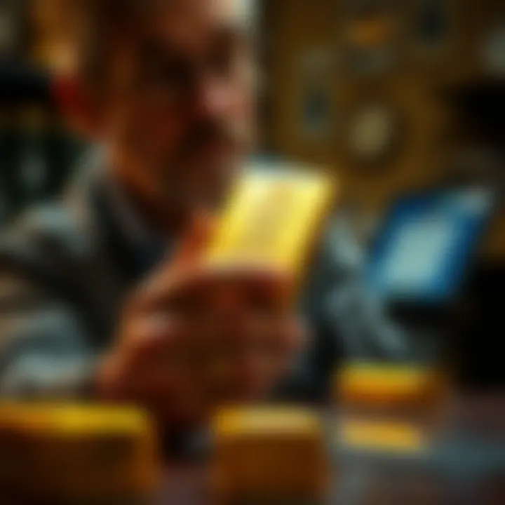 Expert Insights: Evaluating Gold Bar Quality Expert evaluating the quality of a gold bar